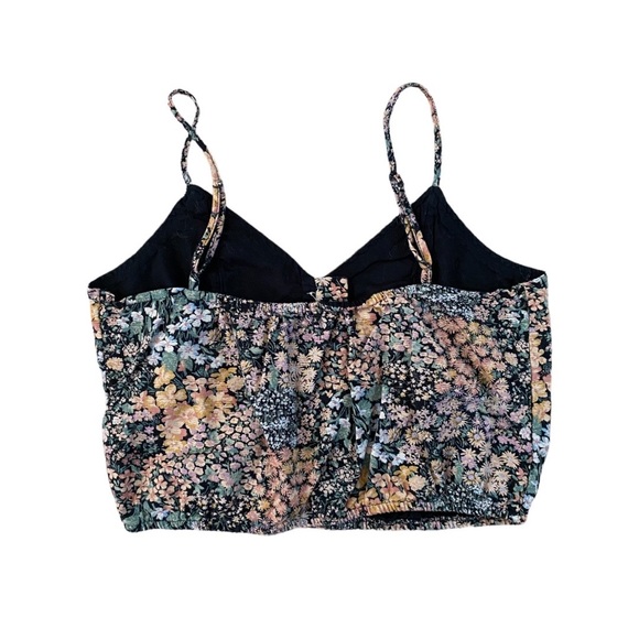 AMERICAN EAGLE OUTFITTERS Printed Floral Cami Crop Top Adjustable Straps XS - Picture 7 of 7